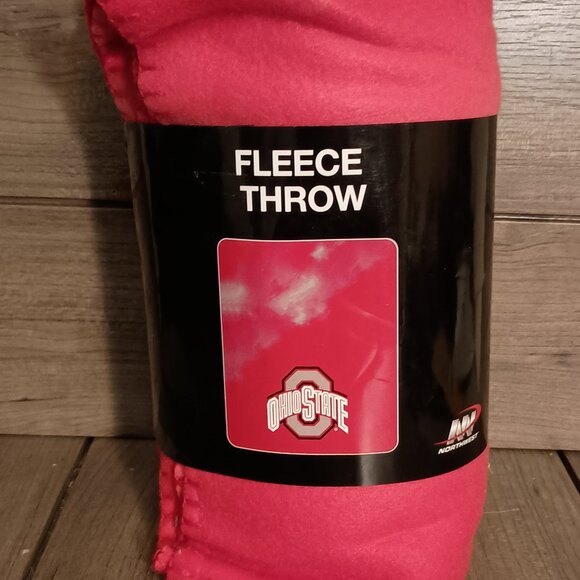 Ohio State Buckeye Fleece Throw Blanket 50"x60" Brand New by Northwest Co - Picture 1 of 8